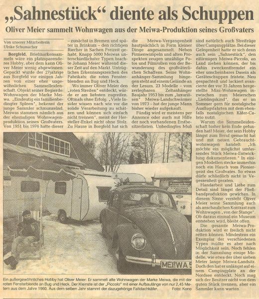 Artikel aus dem 'WESER-KURIER' vom 15.01.1995